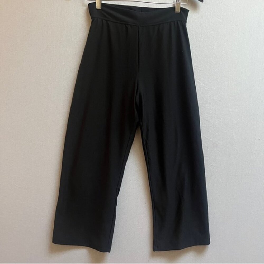 Spanx straight leg built in capri shapewear pull on trouser pants Sz M